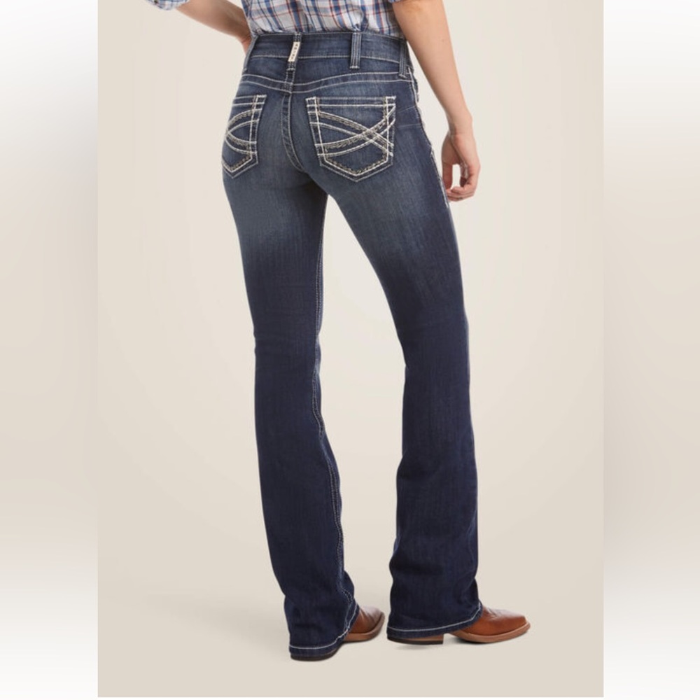 Ariat REAL Denim Mid Rise Book Cut Jeans 32L